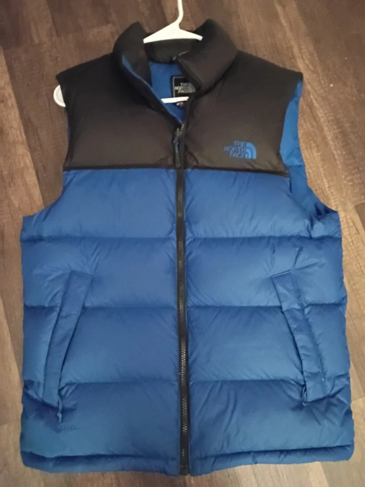 The North Face Puffer Vest - Blue & Black - Size S