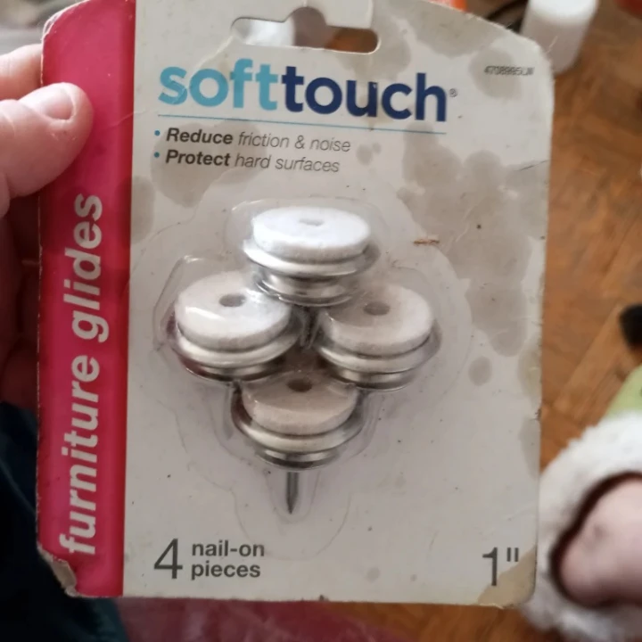 Soft Touch Furniture Glides - 4 Piece - 1 inch