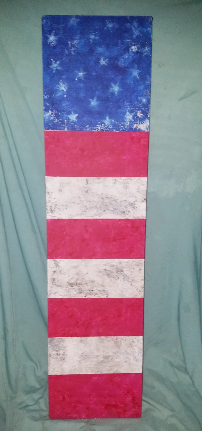 Original American Flag Themed Abstract Pop Art Painting