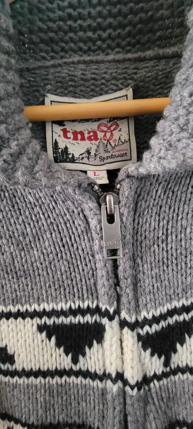 TNA Spartawear Grey Zip-Up Cardigan - Size L - photo 3