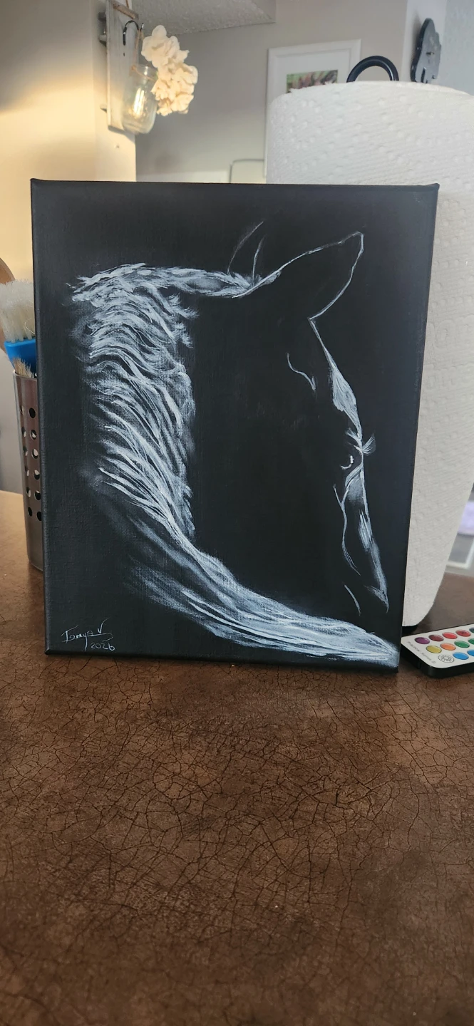 Horse Portrait Painting on Canvas