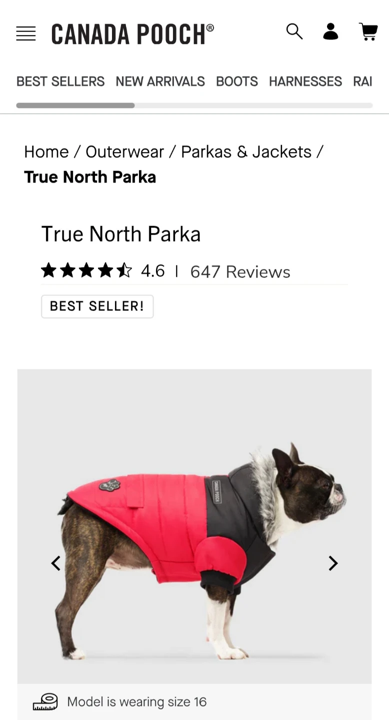 Canada Pooch True North Parka - Size 14 - photo 3