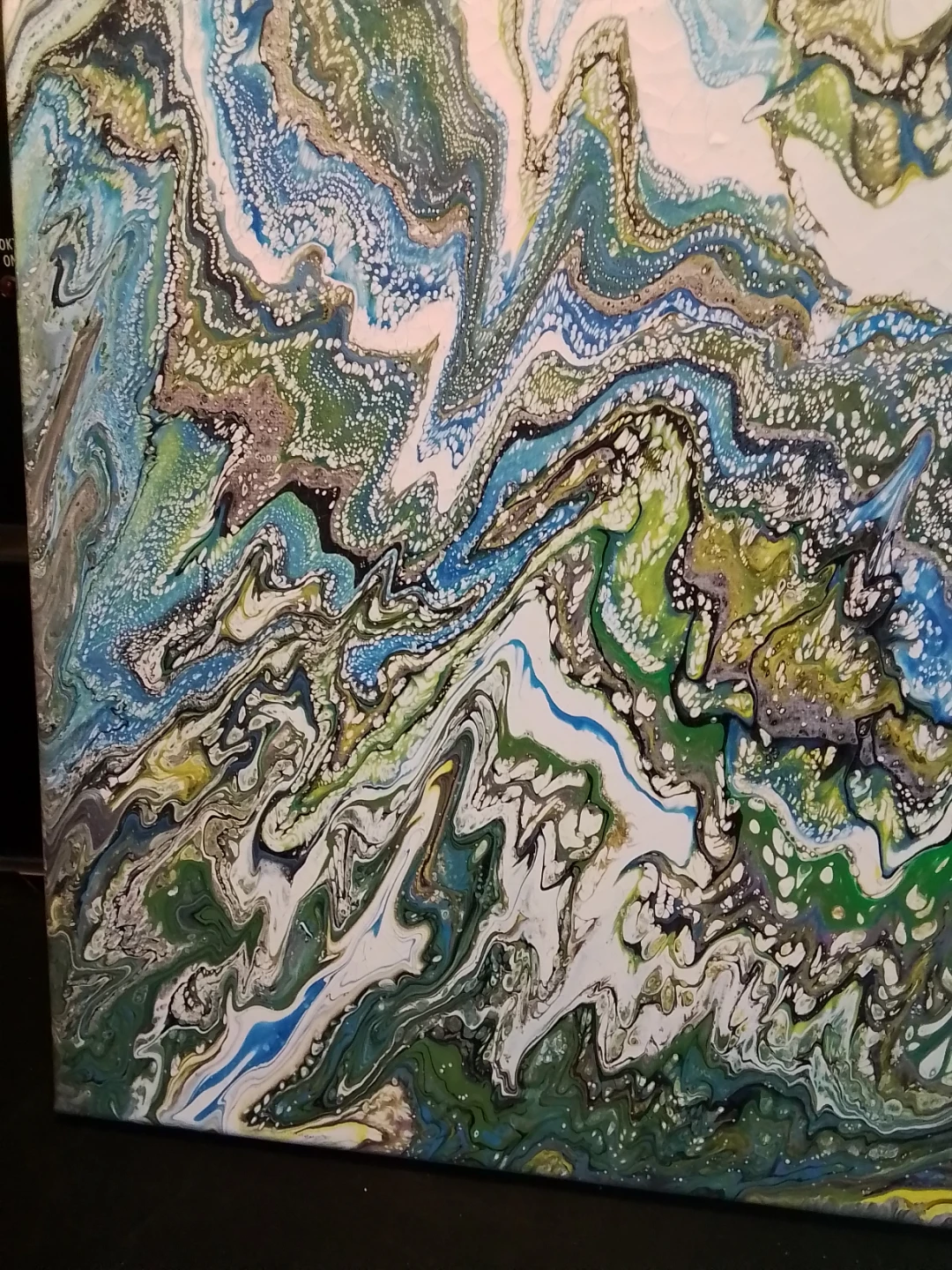 Acrylic Pour Painting By Tammy Appel Signed 12x12" - photo 2