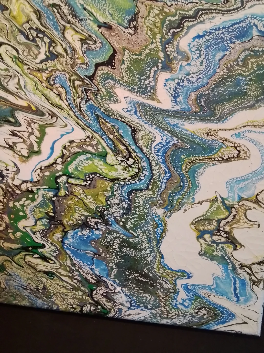 Acrylic Pour Painting By Tammy Appel Signed 12x12" - photo 4