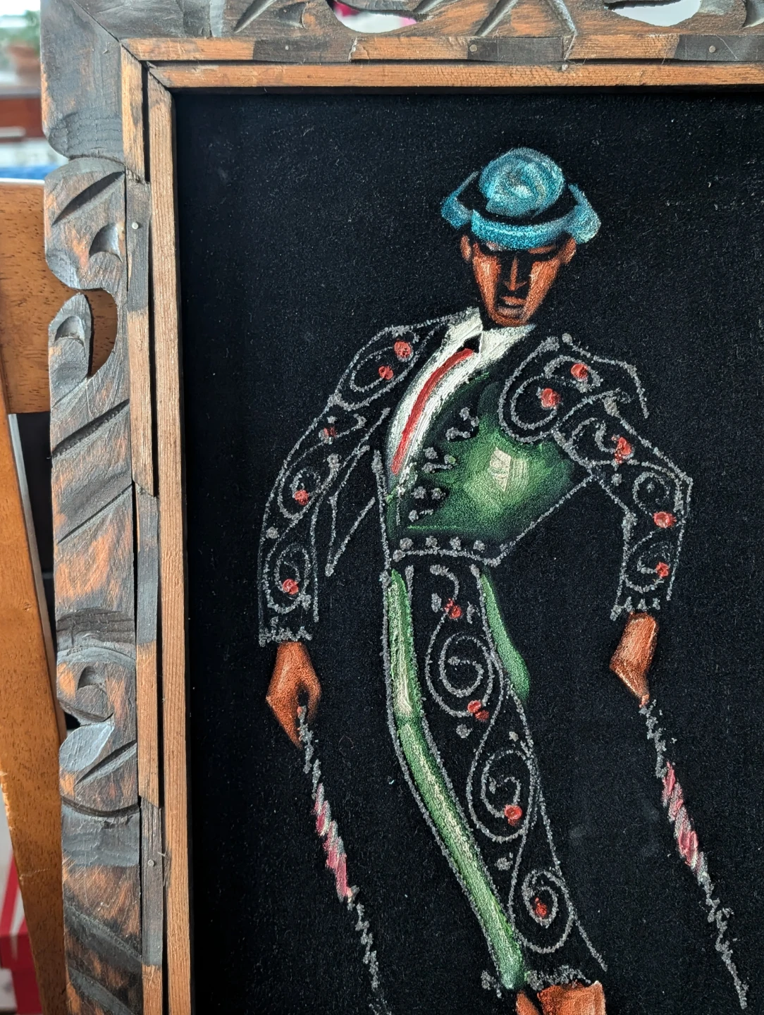 Vintage Velvet Painting of Matador - photo 2