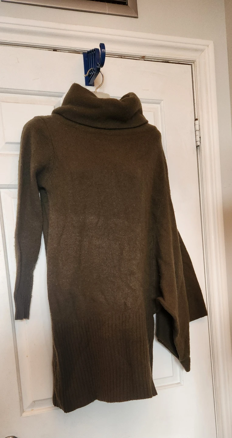 Olive Green Cowl Neck Sweater