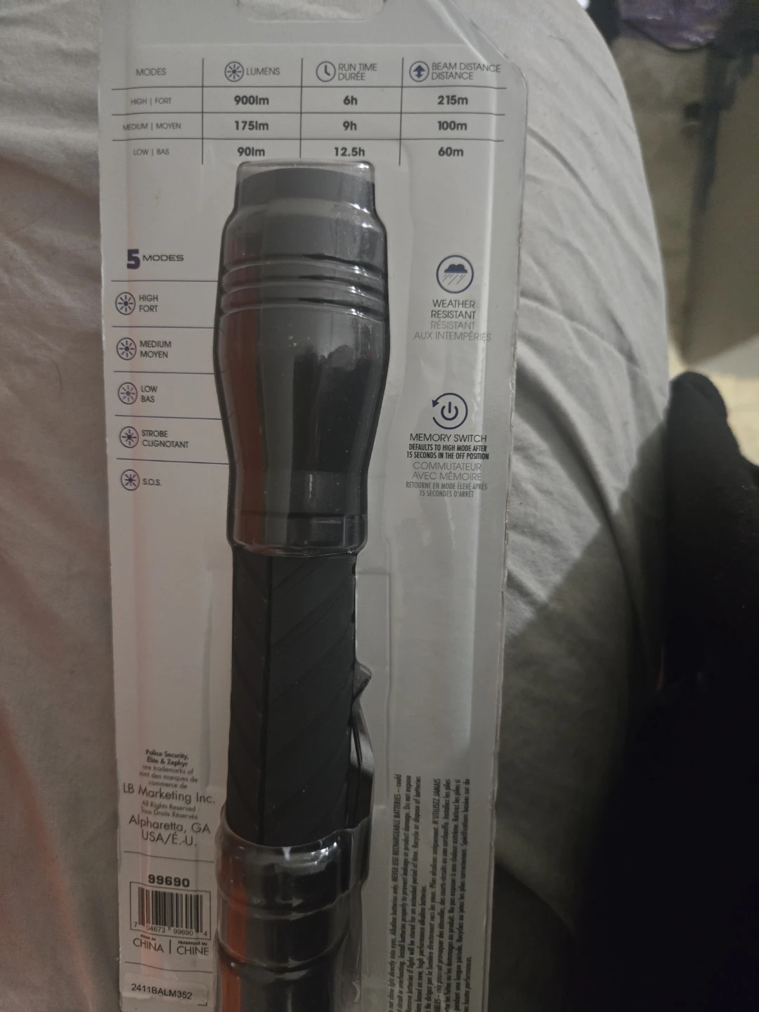 Police Security Zephyr 900 Flashlight - photo 2