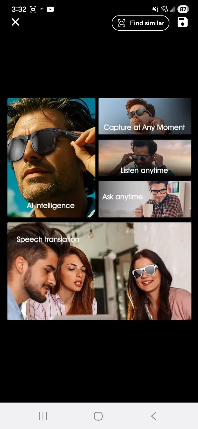 Smart Glasses with Camera and AI Assistant - photo 2