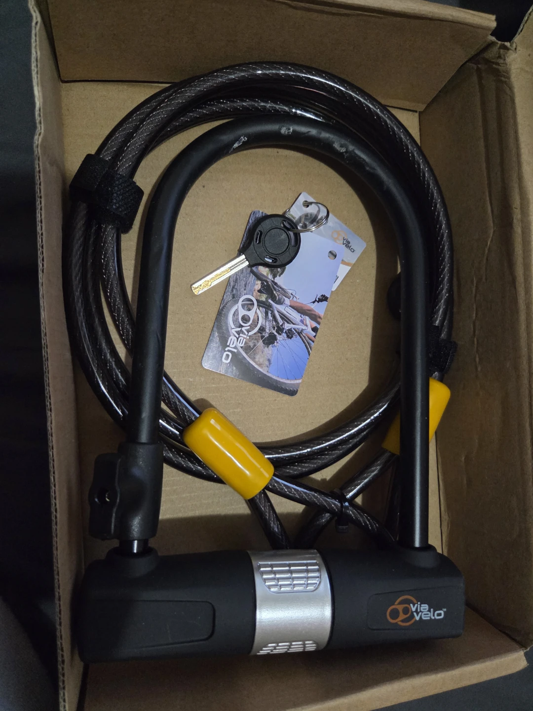 Via Velo Bicycle U-Lock with Cable