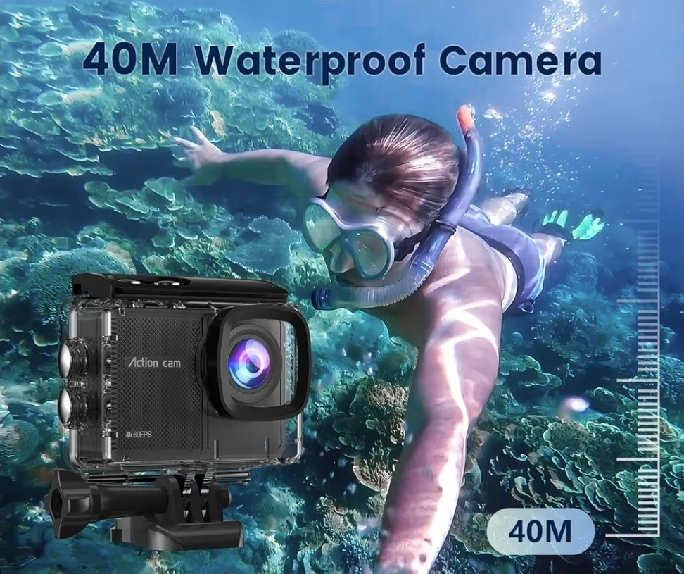 Camlance Action Camera 4K 60FPS, 48MP, 170 Wide Angle - photo 3