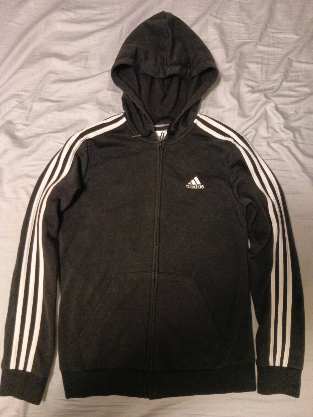 Adidas Black Zip-Up Hoodie - Size S - photo 4