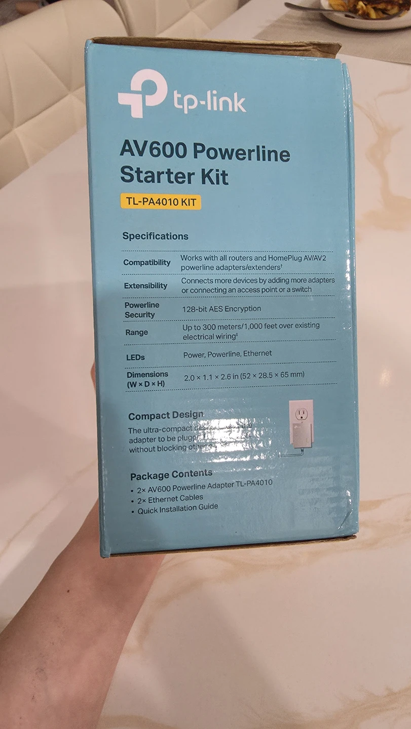 New TP-Link AV600 Powerline Starter Kit - photo 3
