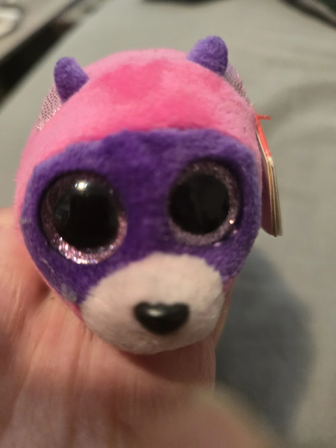 Ty Teeny Tys Pink/Purple Raccoon Plush- New - photo 2