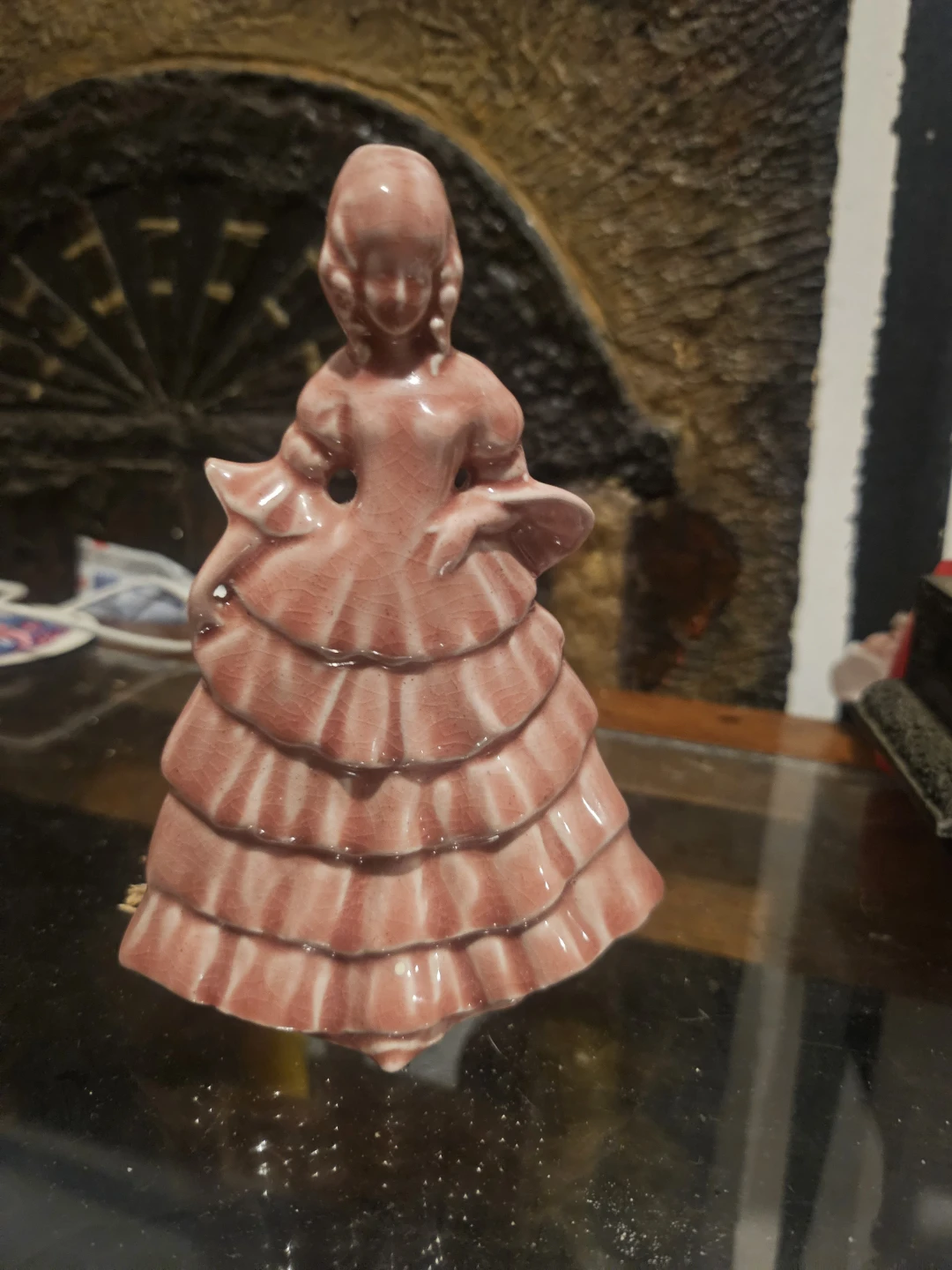 Pink Ceramic Figurine of a Woman