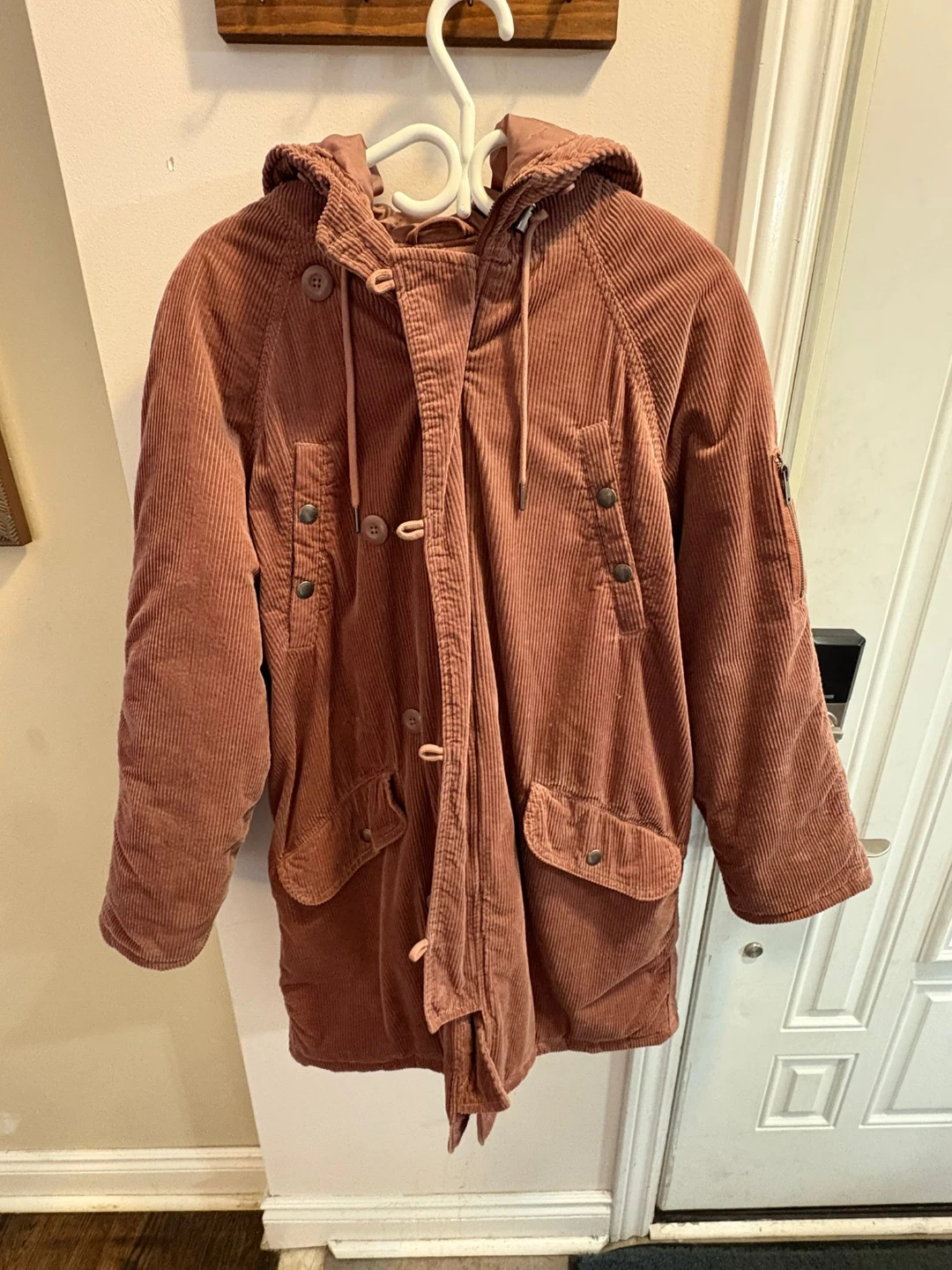 American Eagle Corduroy Hooded Parka - Size M