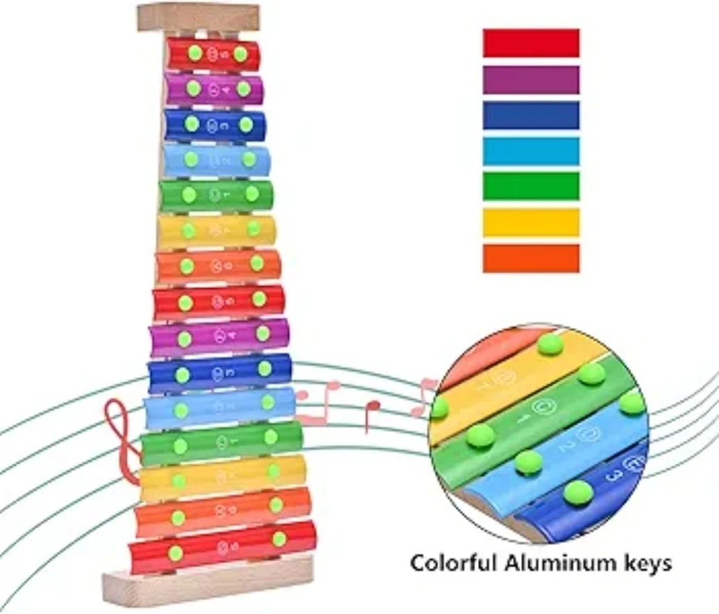 LIEKE 15 Tone Wooden Xylophone Chimes - photo 2