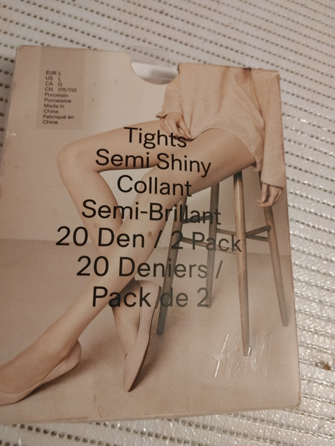 H&M Semi Shiny Tights - Size L