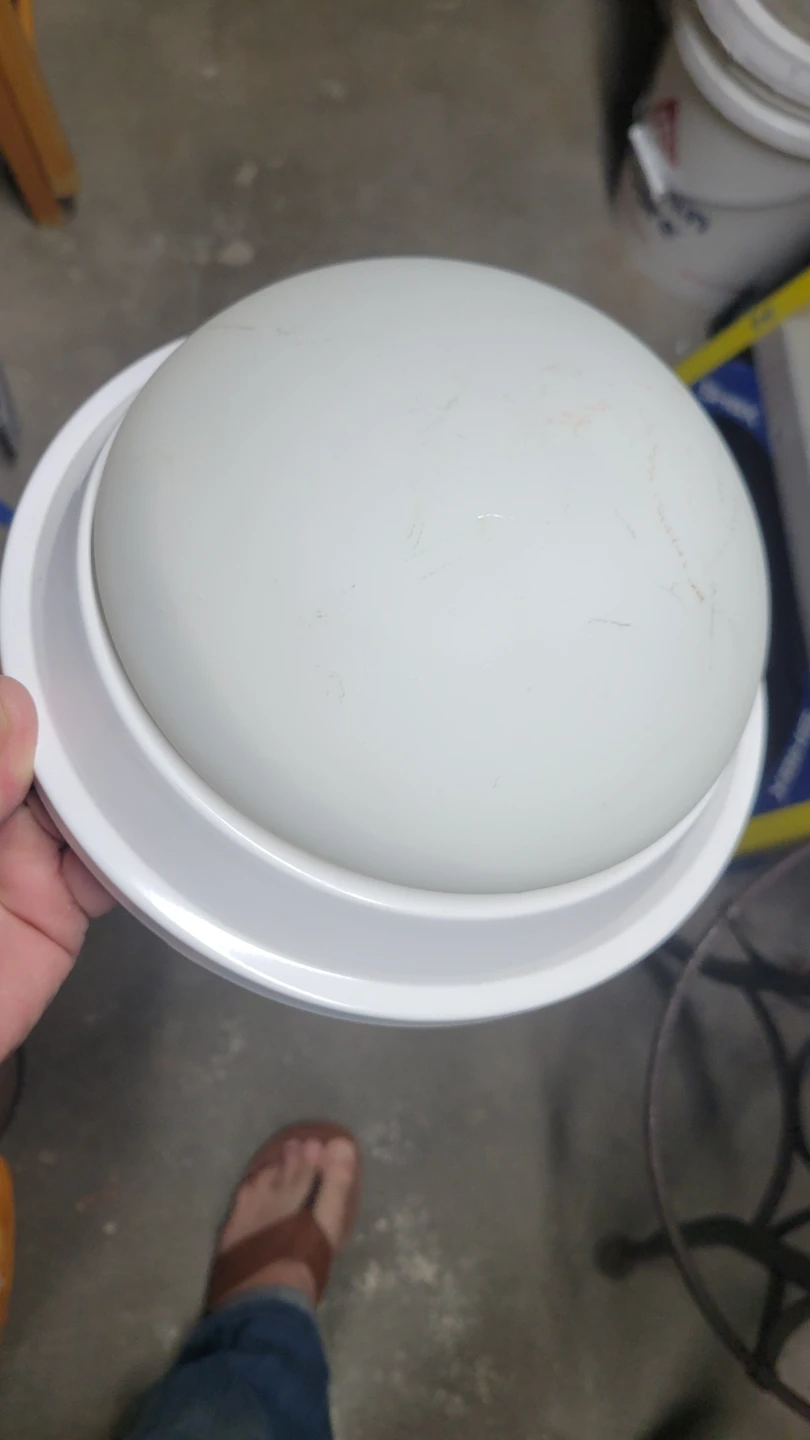 White Dome Ceiling Light Fixture
