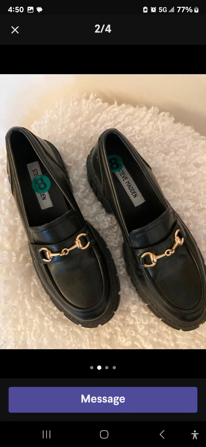 Steve Madden Black Loafers - Women's Size 8