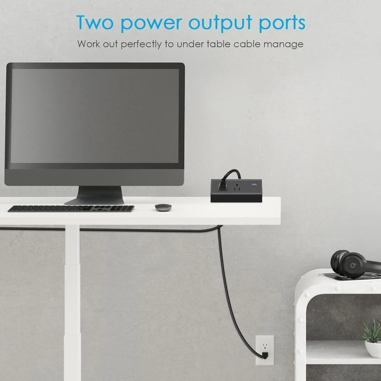 Desk Power Strip with USB C Fast Charger. 6 Feet. - photo 2