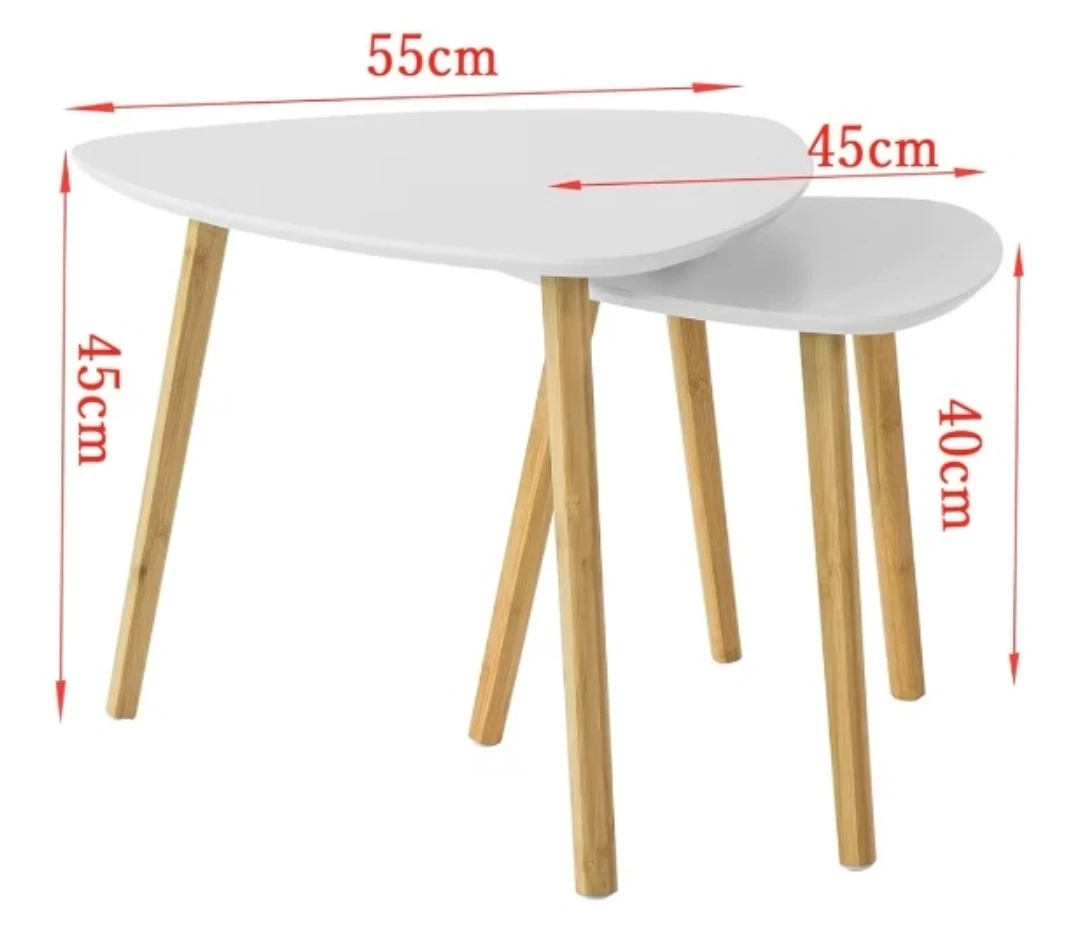 Nesting Side Tables - Grey & White - photo 4