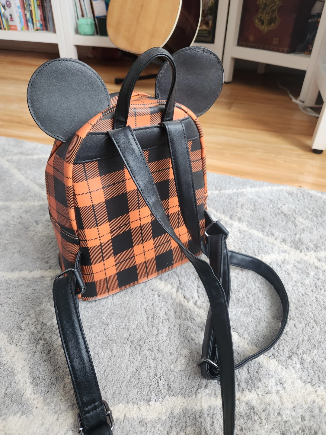 Loungefly Disney Halloween Plaid Mickey Mouse Ears Mini Backpack - photo 2