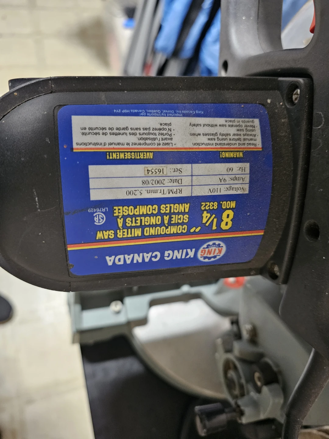 King Canada 8 1/4" Compound Miter Saw 🥕 - photo 2