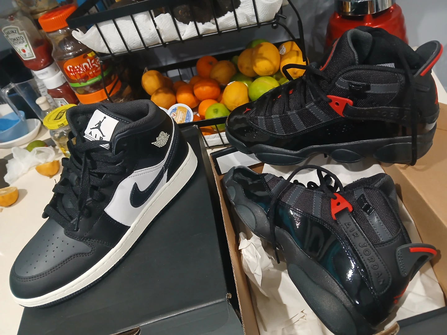 Air Jordan 1 Mid Black White $145 Jordan 6 Rings $165 - photo 3