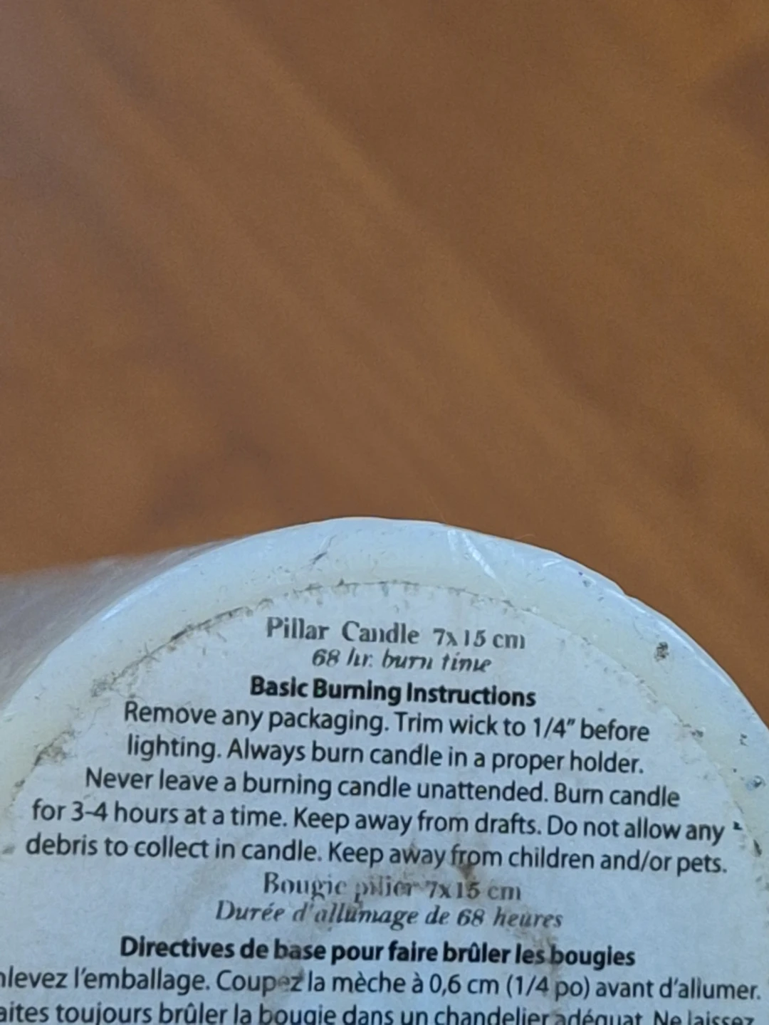 Pillar Candle 7x15 cm, 68hr Burn Time - photo 3