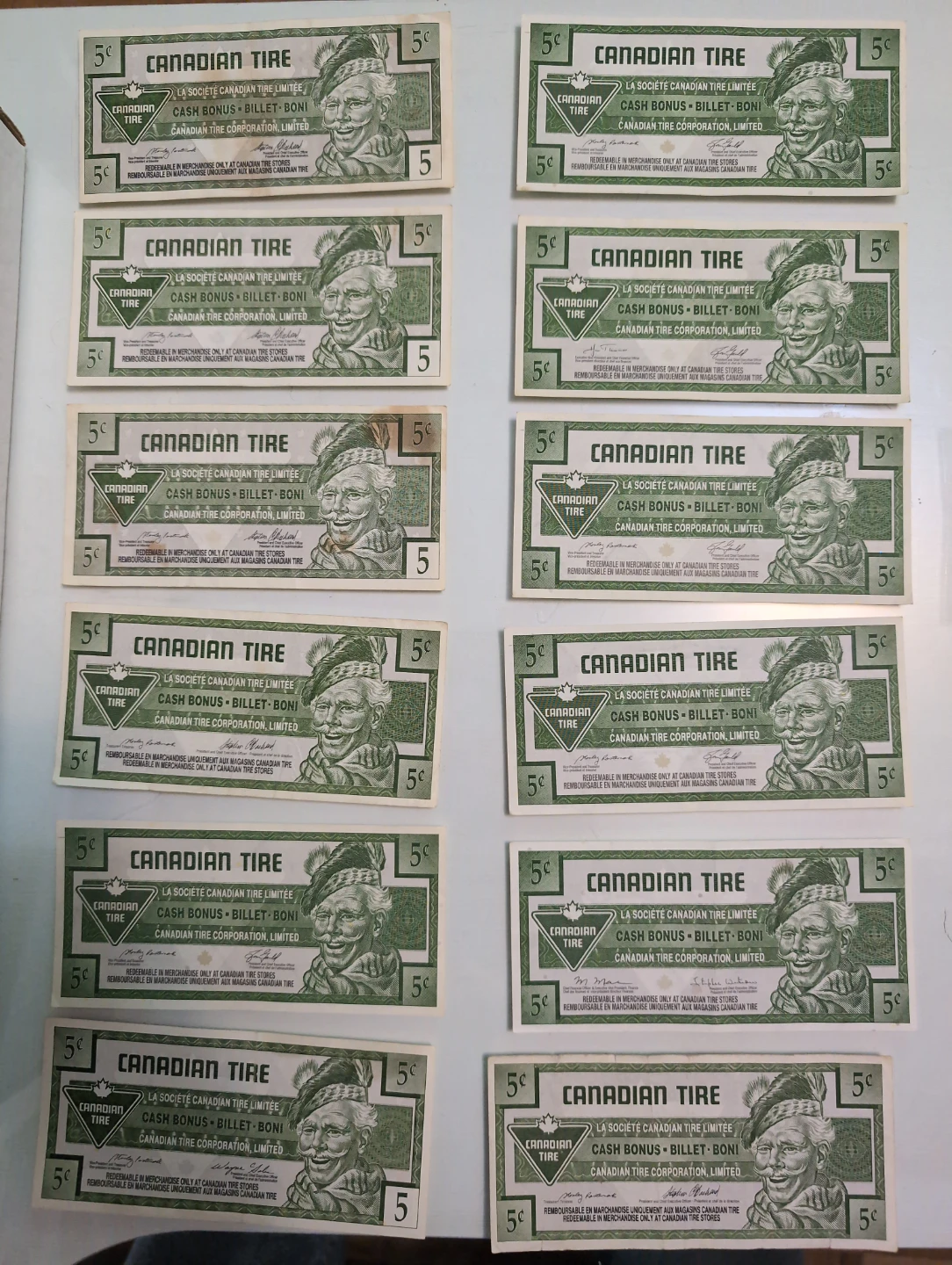 Vintage Canadian Tire Cash Bonus Money