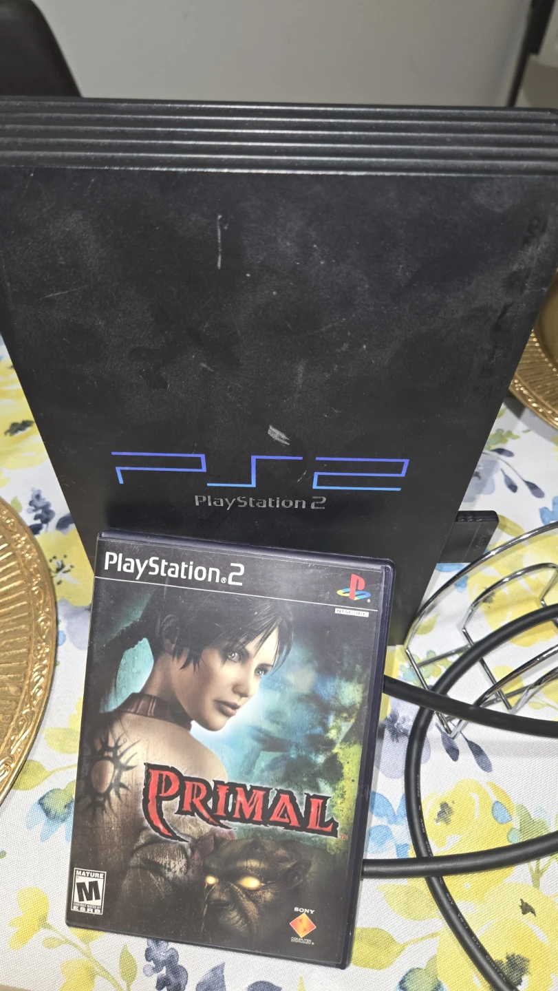 PlayStation 2 Console with Game & Controllers - photo 2