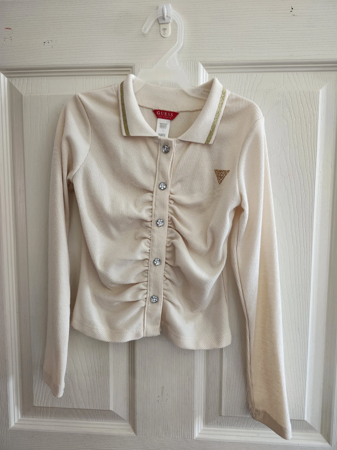 Guess Kid Girl Button Sweater  - Size 7