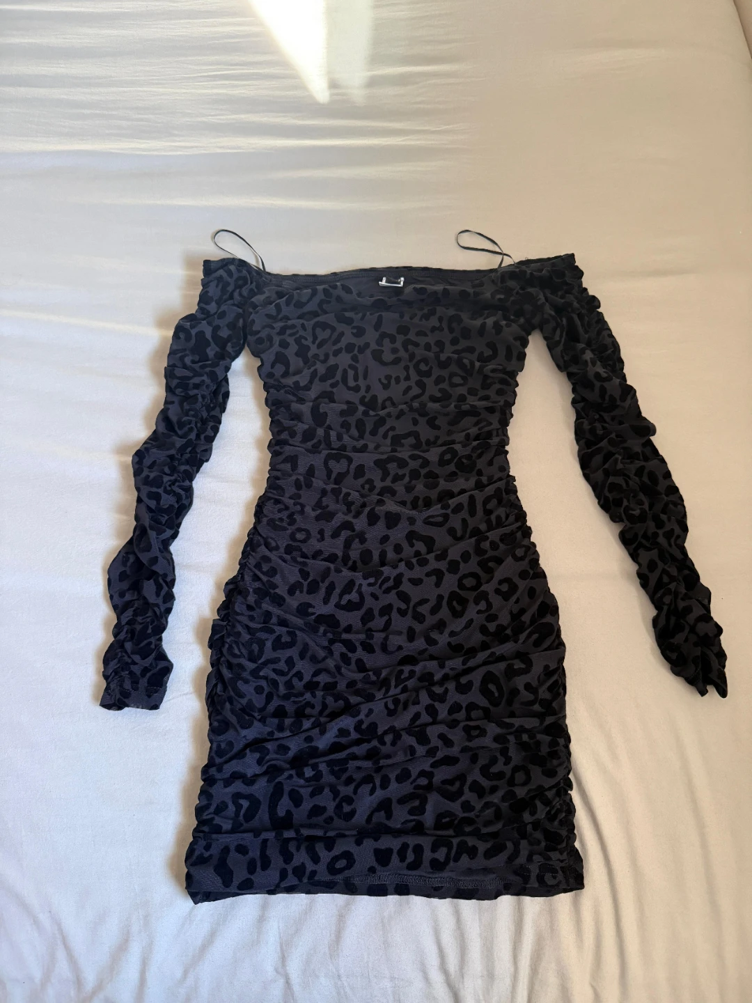 Black Leopard Print Mini Dress - photo 3