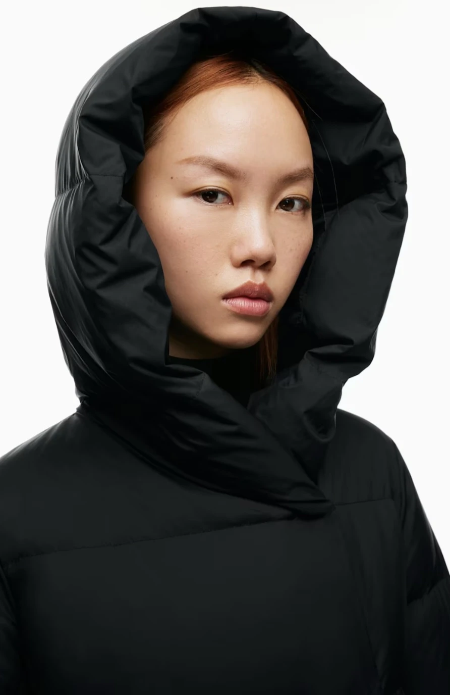 Aritzia Duvet Puffer Long Black Coat Size L - photo 5