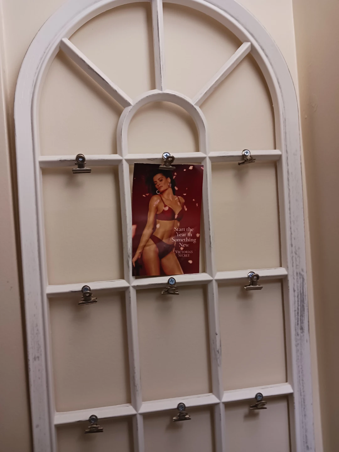 White Window Frame Photo Display w/ Clips - photo 3