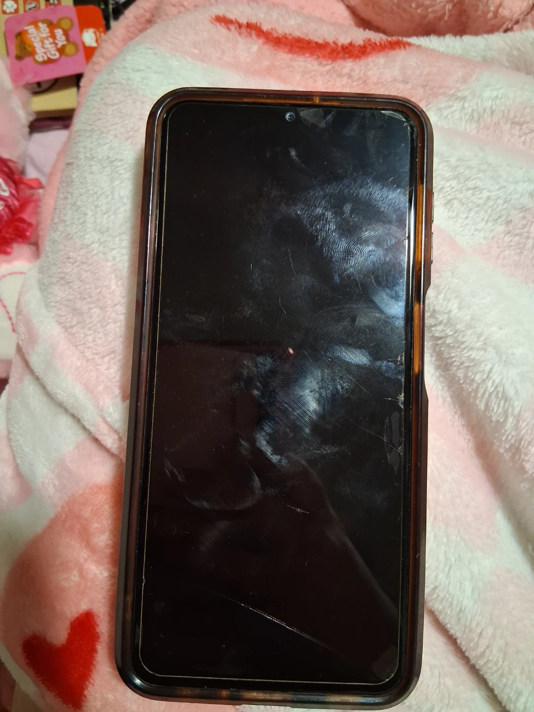 Used Smartphone with Brown Case 🥕