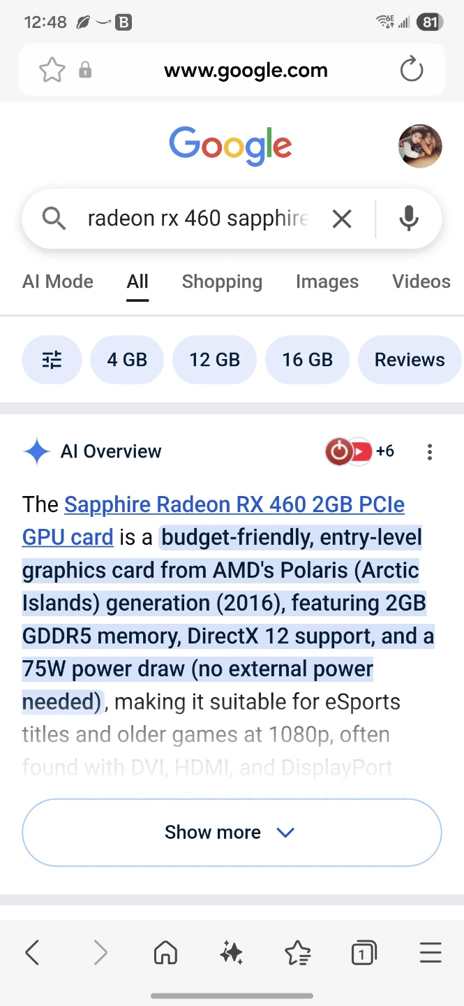 Amd RADEON Saphire Rx 460 Graphics Card - photo 3