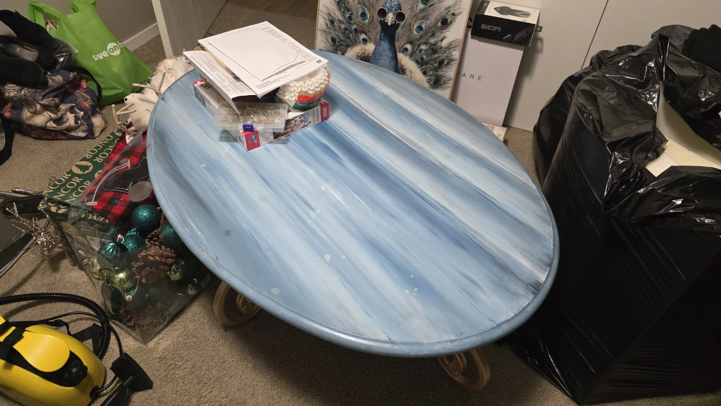 Blue Painted Coffee Table and side table project for you - photo 2