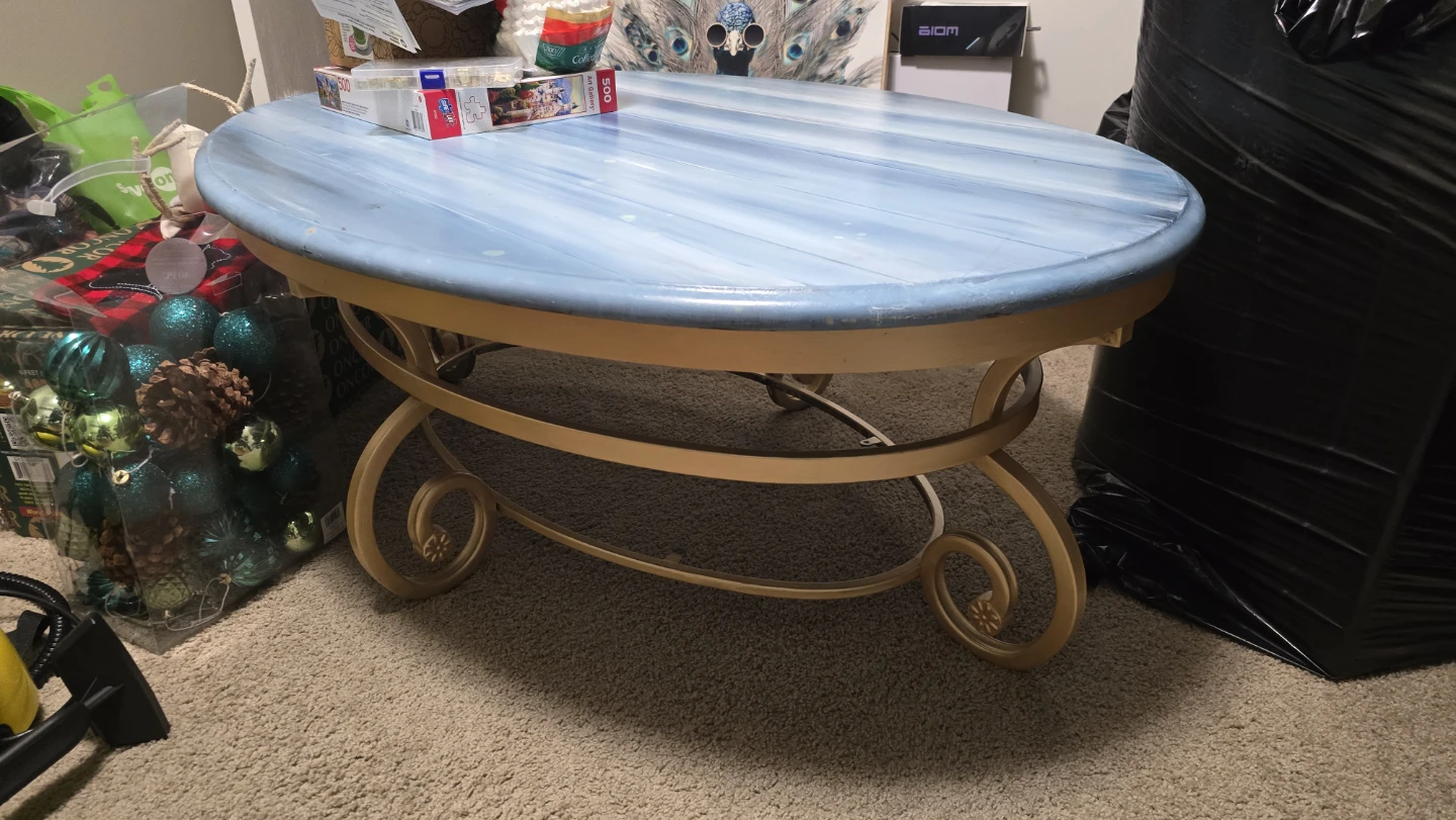 Blue Painted Coffee Table and side table project for you - photo 4
