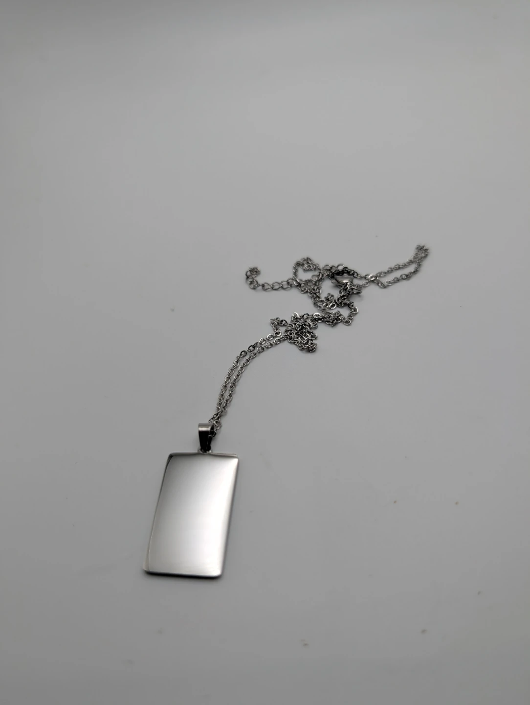 Silver Tone Rectangular Pendant Necklace (3 for $10)