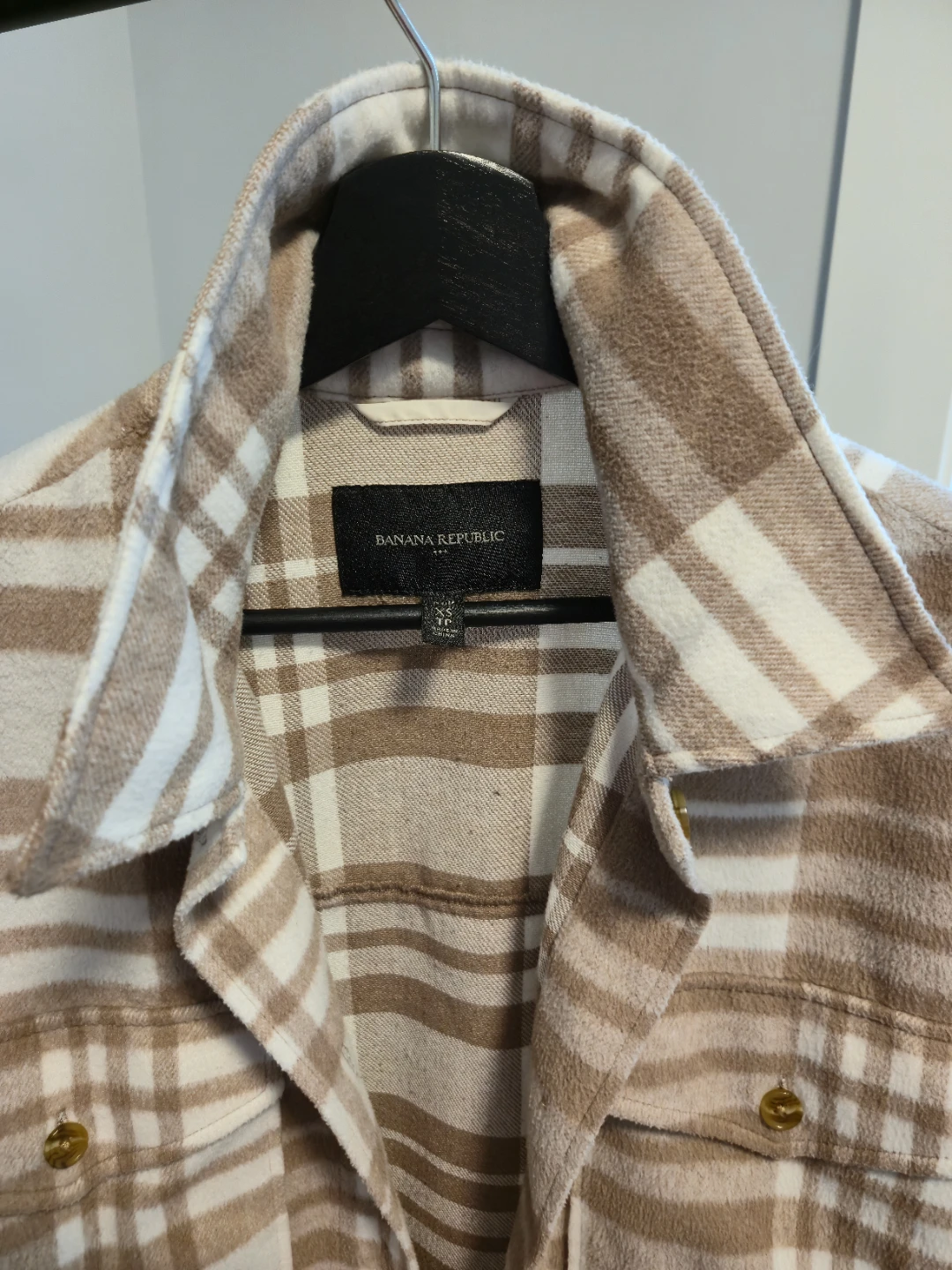Banana Republic Plaid Shirt Jacket - Size XS - photo 2