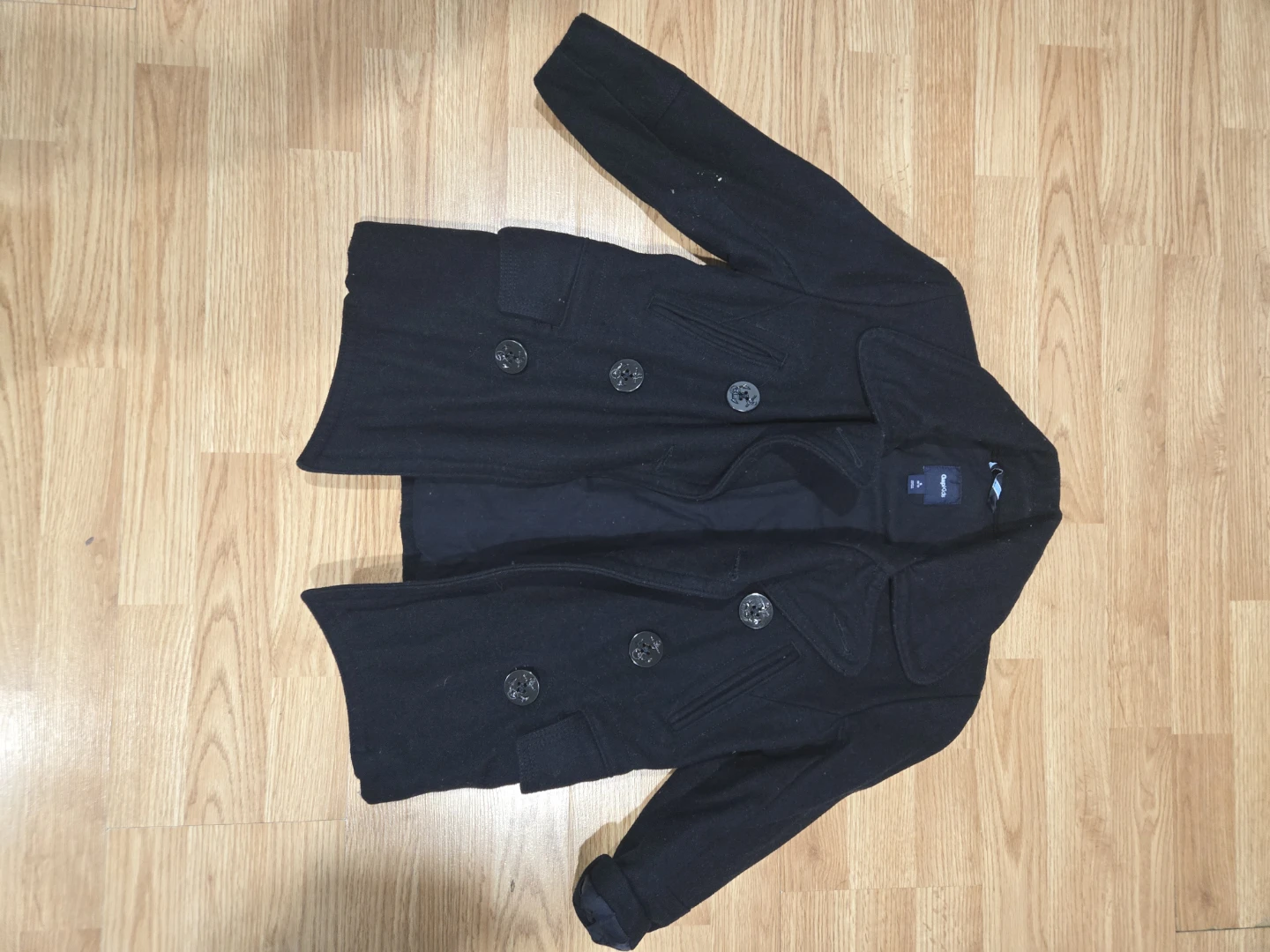Gap Black Double Breasted Peacoat