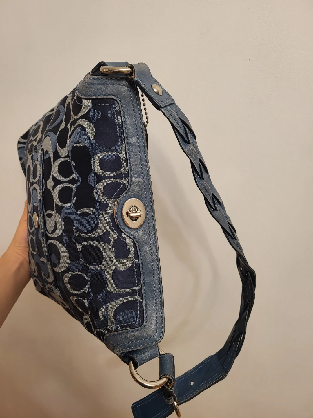 Coach Blue Signature Denim Shoulder Bag - photo 3