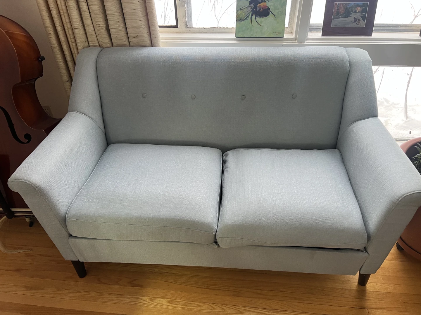 Light Blue Loveseat Sofa