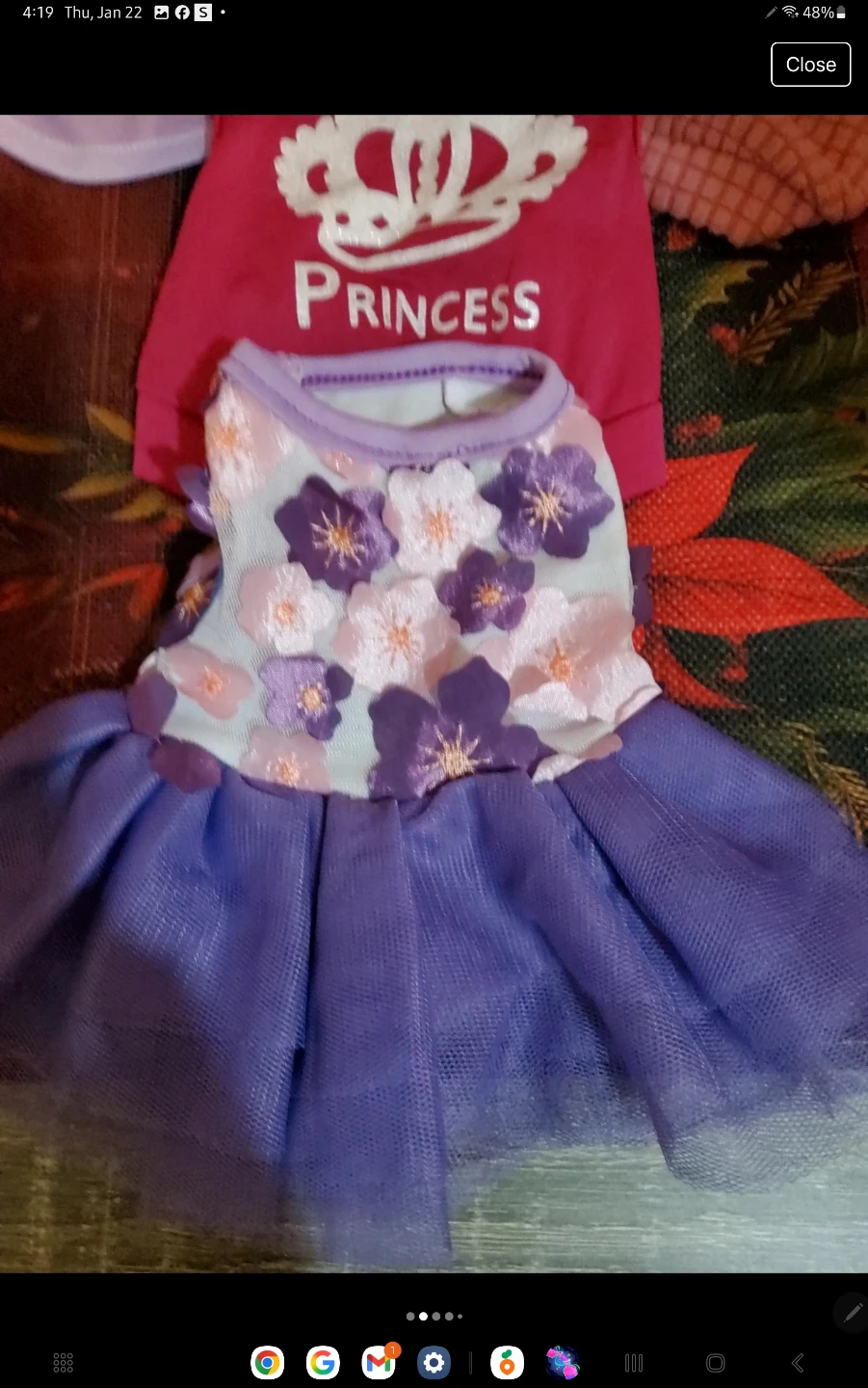 Lot of 3 Pet Outfits - Princess, Bear, and Pink Sweater - photo 2