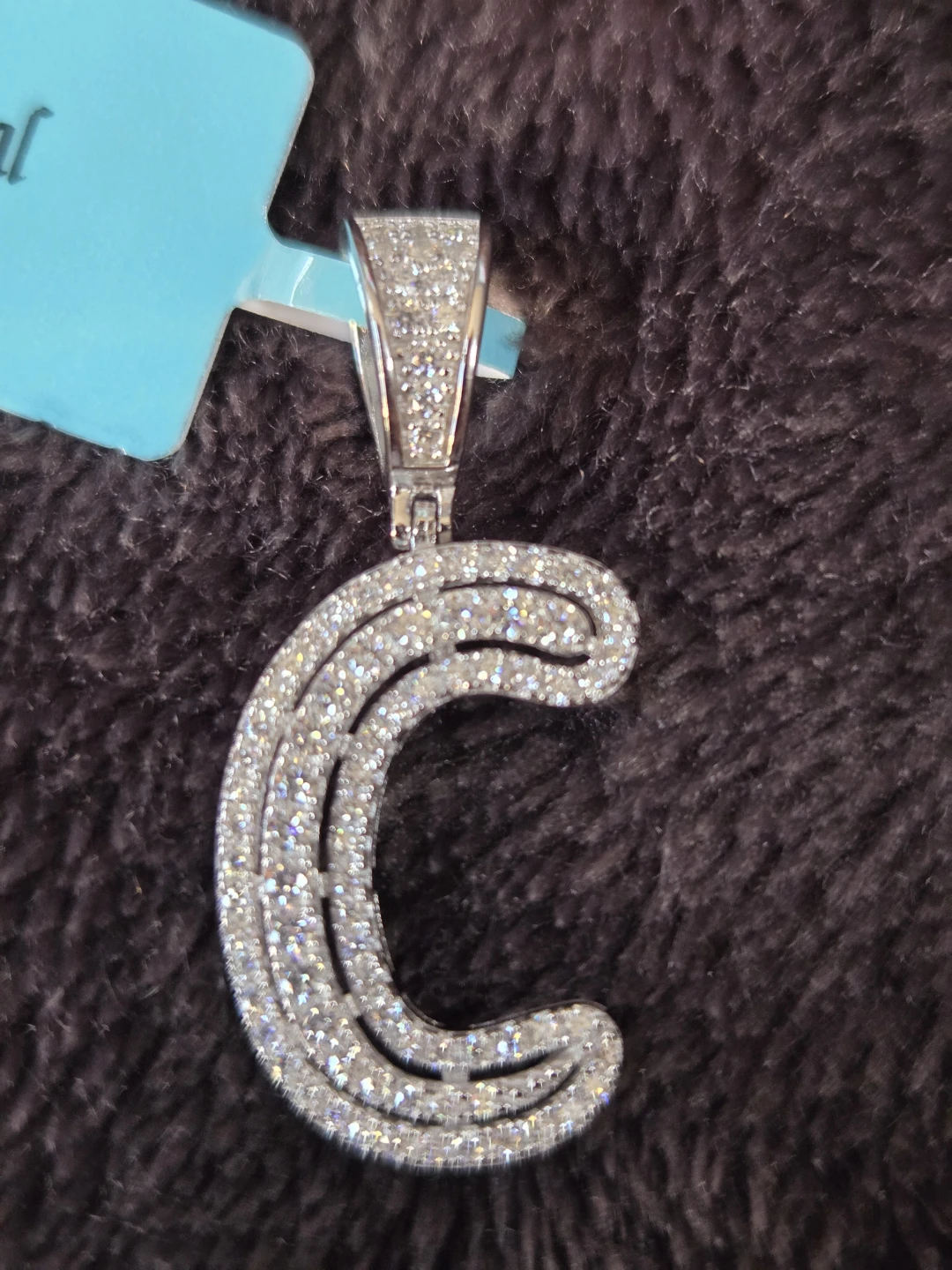 Moissanite Letter 'C' Pendant 0.66ct - photo 2