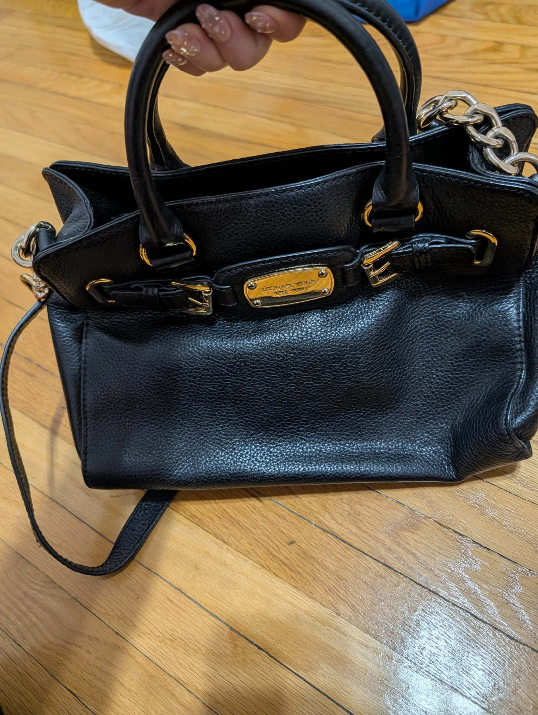 Michael Kors Black Leather Satchel