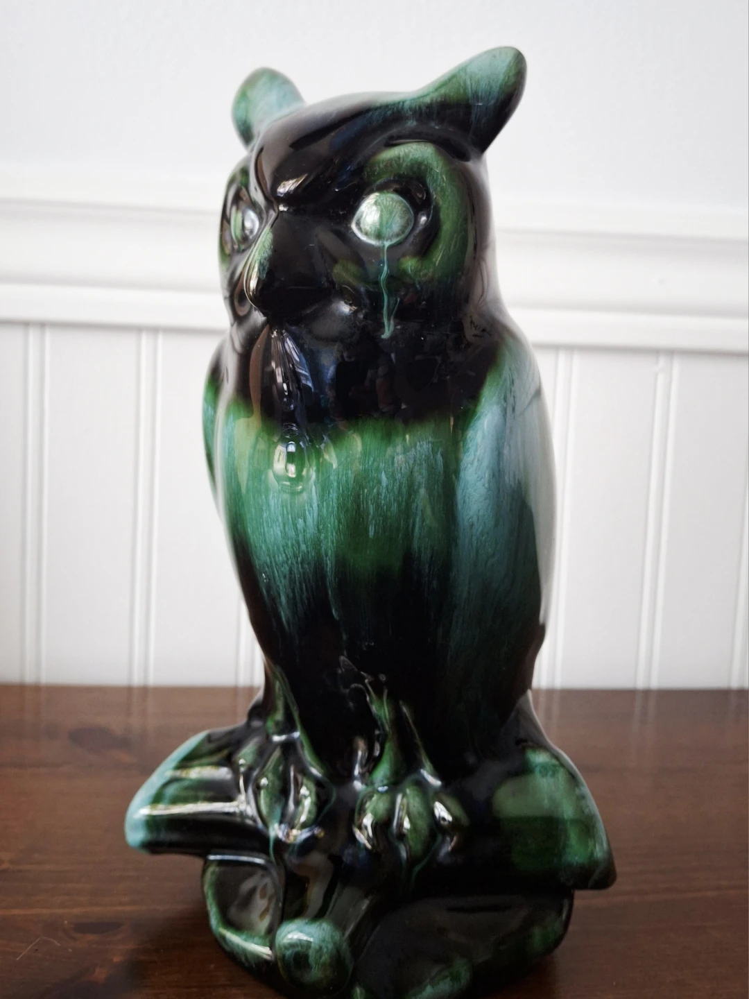 Vintage BMP Glazed Owl Figurine