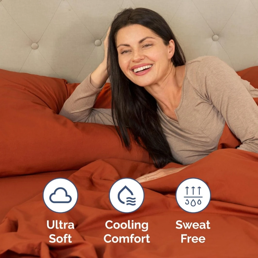 Terracotta Twin Sheet Set - New - photo 4