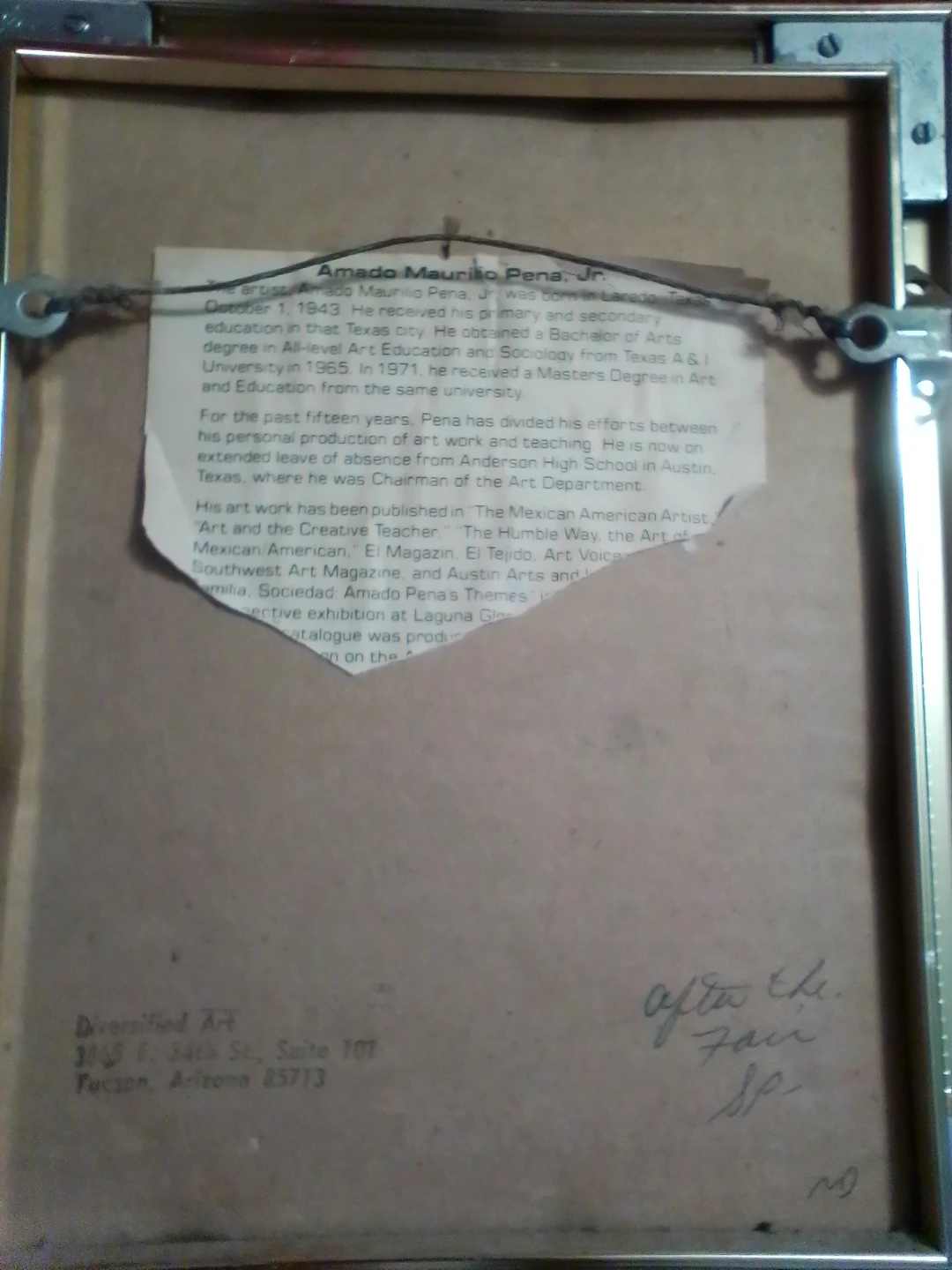 Amado Maurilio Pena, Jr. Framed Art - photo 4